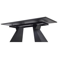 Стол БОГАРТ 200 цвет ТИТАН (TITANIUM BLACK PULIDO), керамика / Черный