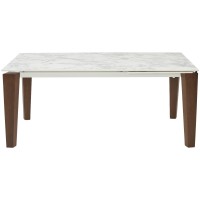 Стол ЭЗМИР (ESMIR) 180 цвет АРАБЕСКАТО (MATTE ARABESCATO SOLID CERAMIC) / ОРЕХ, ®DISAUR