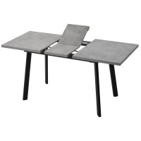 Стол КАНЗАС 120 БЕТОН ЧИКАГО св.серый / Черный каркас