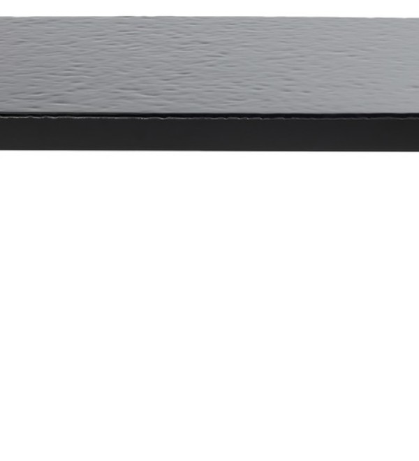 Стол ЛАУРИТЦ (LAURITS) 200 цвет ЧЕРНЫЙ (GREY), стекло BUBBLE  / Прозрачный каркас ®DISAUR