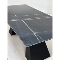 Стол БОГАРТ 200 цвет ТИТАН (TITANIUM BLACK PULIDO), керамика / Черный