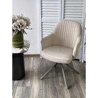 Стул РИКАРД (RIKARD) 360 град. кремовый RIELY-111/PRESENT-120, шенилл-велюр / латте каркас, ®DISAUR