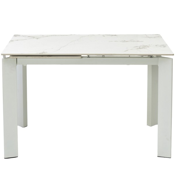 Стол КОРНЕР (CORNER) 120 цвет ГОЛДЕН ЖАДЕ (GLOSS GOLDEN JADE SOLID CERAMIC) / БЕЛЫЙ, ®DISAUR