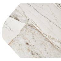 Стол ОАЗИС (OASIS) 200 Бежевый мрамор TL-331, испанская керамика / Бронзовый графит каркас, ®DISAUR