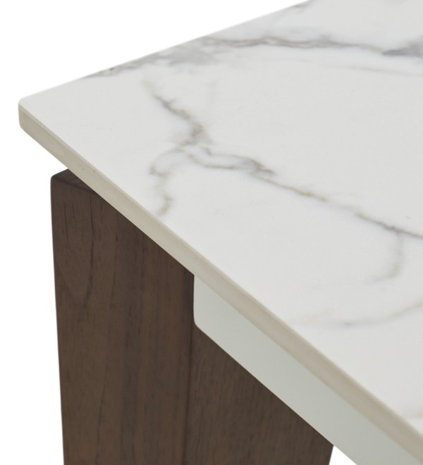 Стол ЭЗМИР (ESMIR) 180 цвет АРАБЕСКАТО (MATTE ARABESCATO SOLID CERAMIC) / ОРЕХ, ®DISAUR