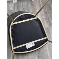 Стул АБРИОЛА (ABRIOLA) цвет ЧЕРНЫЙ Black Ti-25, экокожа / бронзовый, ®DISAUR