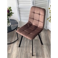 Стул РИЧИ, цвет H-71 Шоколадный, велюр / черный каркас