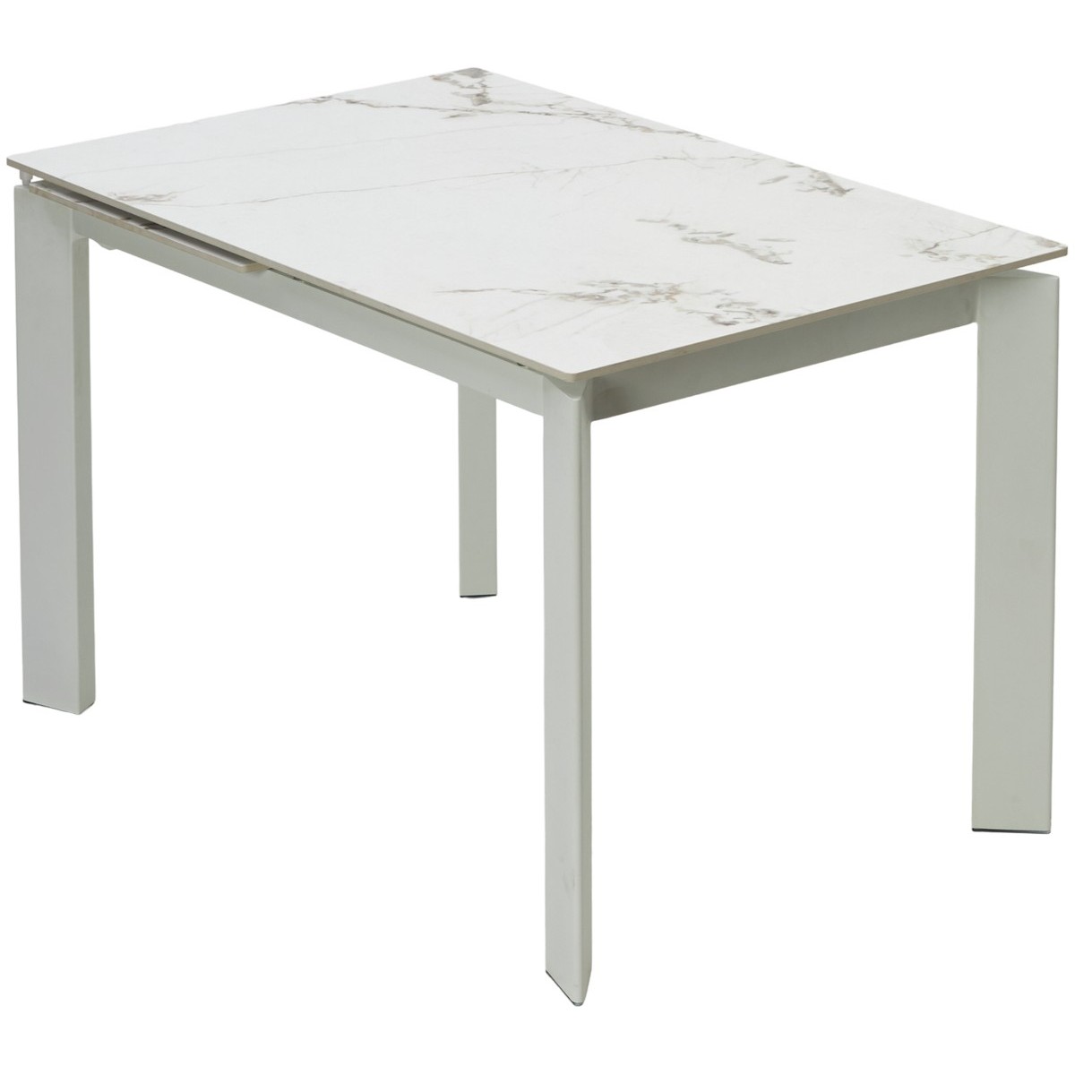 Стол КОРНЕР (CORNER) 120 цвет ГОЛДЕН ЖАДЕ (GLOSS GOLDEN JADE SOLID CERAMIC) / БЕЛЫЙ, ®DISAUR