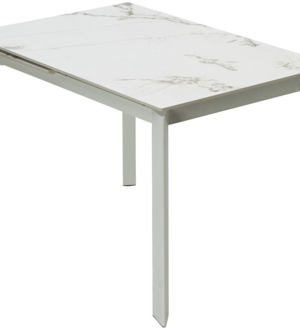 Стол КОРНЕР (CORNER) 120 цвет ГОЛДЕН ЖАДЕ (GLOSS GOLDEN JADE SOLID CERAMIC) / БЕЛЫЙ, ®DISAUR