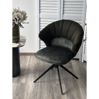Стул АСТРА (ASTRA) 360 град. поворот Зеленый Sonic 77 ткань/7525-156 велюр / черный каркас, ®DISAUR