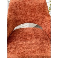 Стул НУРИ (NURI) 180 град. поворот. цвет 3018-09 терракотовый, шенилл/ черный каркас, ®DISAUR