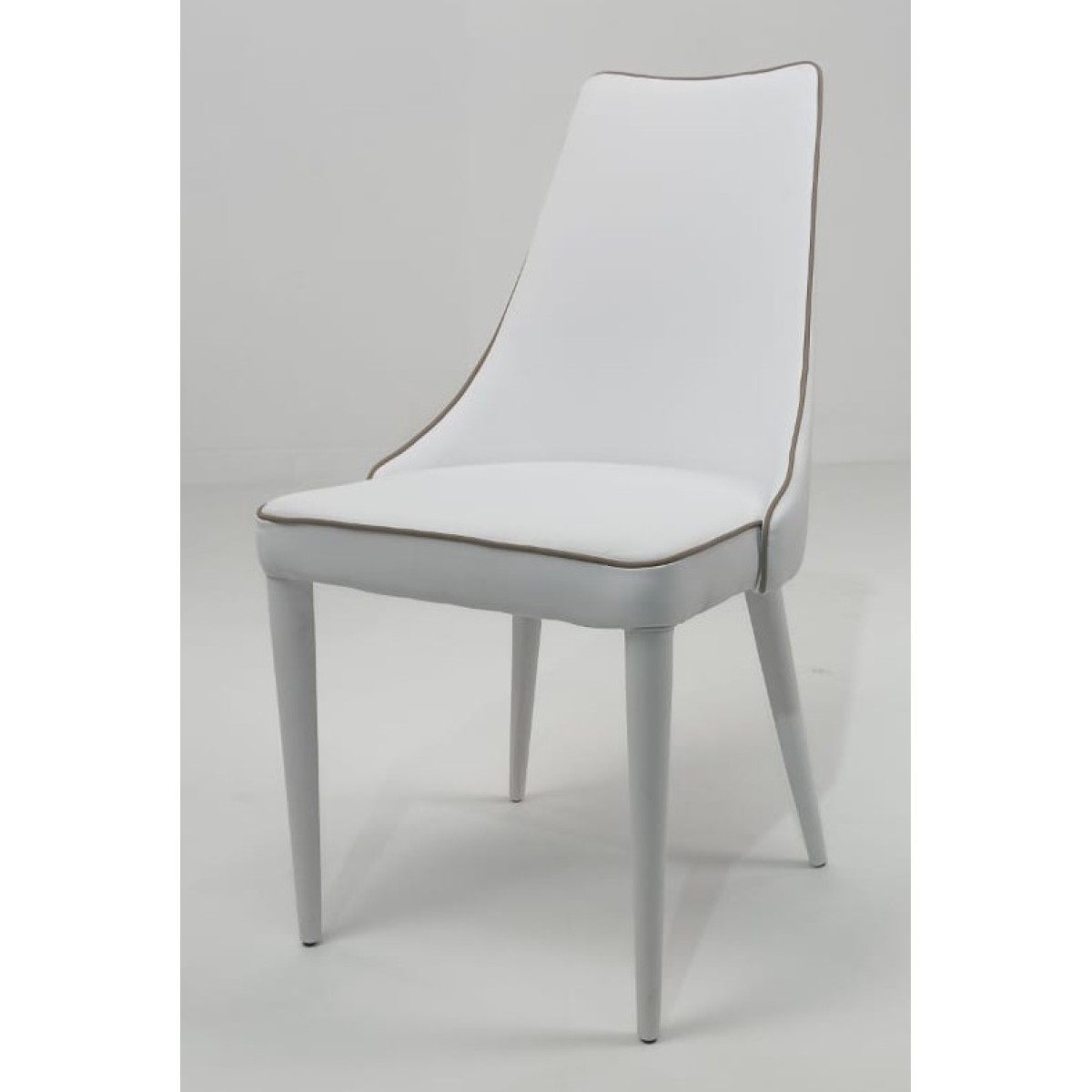 Стул CLARA 40.11 (TR505 white with sand cordonet, экокожа)
