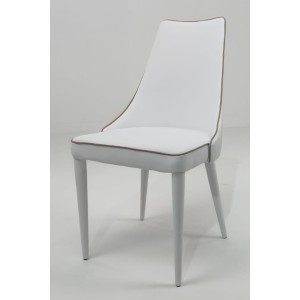 Стул CLARA 40.11 (TR505 white with sand cordonet, экокожа)
