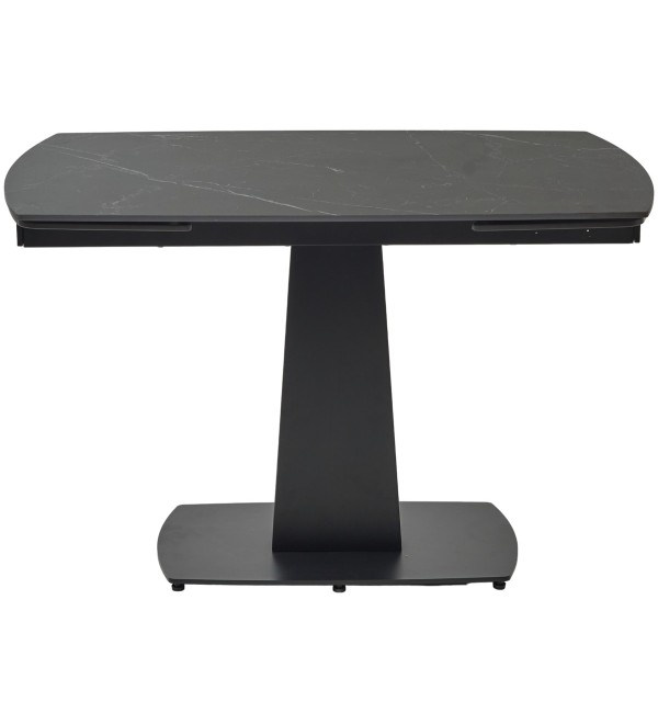 Стол БАЛД (BALDE)120 цвет ЧЕРНЫЙ МРАМОР МАТОВЫЙ (MATT BLACK MARBLE SOLID CERAMIC)/ ЧЕРНЫЙ, ®DISAUR