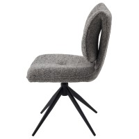 Стул ДЕЛИ (DELI) 360 град, цвет СЕРЫЙ H300126-3, ткань / ЧЕРНЫЙ каркас, ®DISAUR