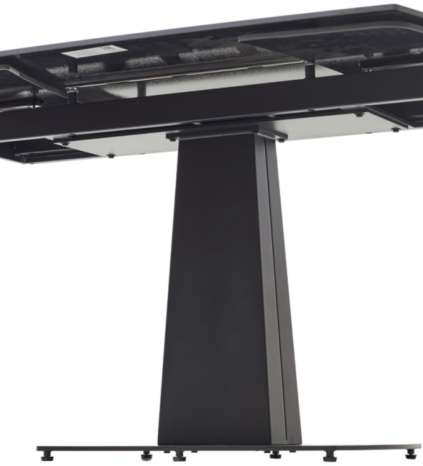 Стол БАЛД (BALDE) 140 цвет ЧЕРНЫЙ МРАМОР МАТОВЫЙ (MATT BLACK MARBLE SOLID CERAMIC )/ ЧЕРНЫЙ, ®DISAUR