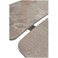 Стол РИВОЛИ (RIVOLI) 140 цвет ЛАТТЕ МАТОВЫЙ (MATT LATTE STONE SOLID CERAMIC) / ТАУПЕ, ®DISAUR