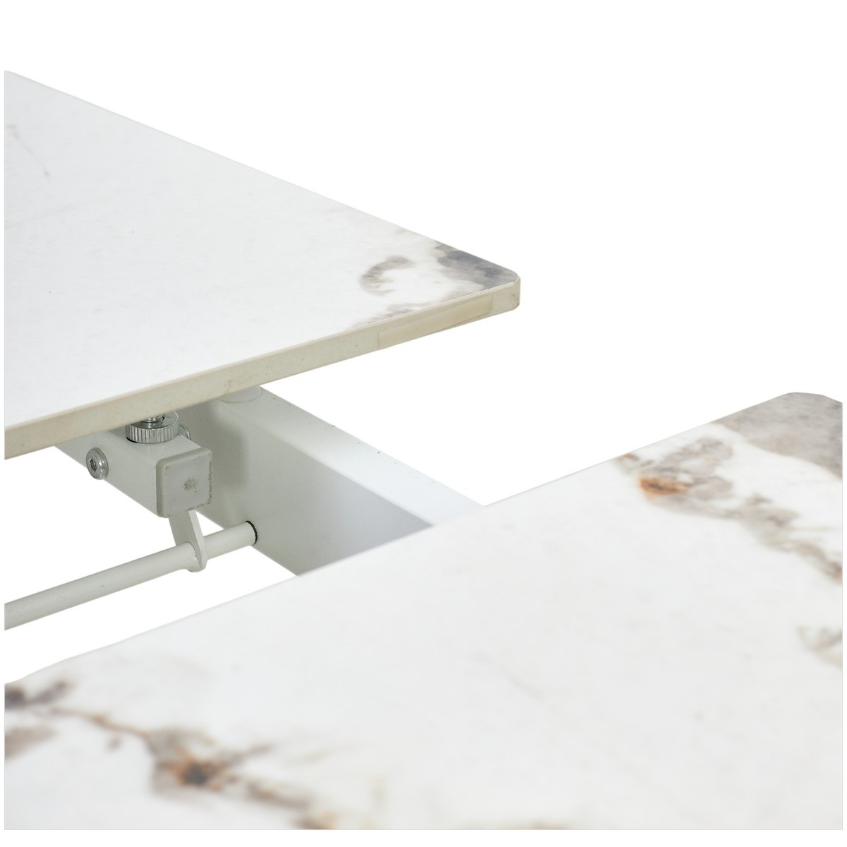 Стол КОРНЕР (CORNER) 120 цвет ГОЛДЕН ЖАДЕ (GLOSS GOLDEN JADE SOLID CERAMIC) / БЕЛЫЙ, ®DISAUR
