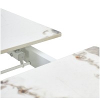 Стол КОРНЕР (CORNER) 120 цвет ГОЛДЕН ЖАДЕ (GLOSS GOLDEN JADE SOLID CERAMIC) / БЕЛЫЙ, ®DISAUR