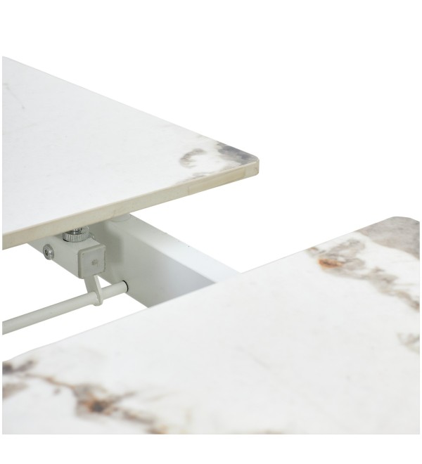 Стол КОРНЕР (CORNER) 120 цвет ГОЛДЕН ЖАДЕ (GLOSS GOLDEN JADE SOLID CERAMIC) / БЕЛЫЙ, ®DISAUR
