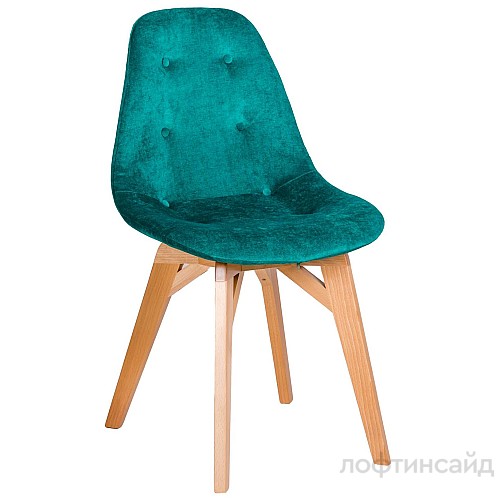 Стул Eames lite Измр/Натуральный Бук, Изумрудный