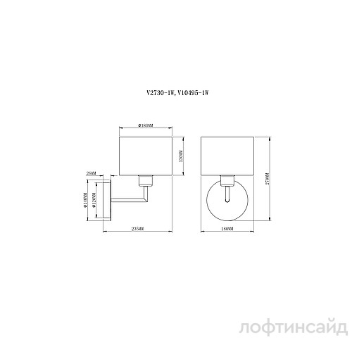 Бра moderli v10495-1w room yt000035396