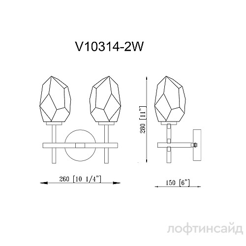 Бра moderli v10314-2w catris yt000034920