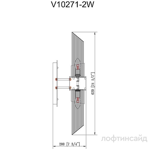 Бра moderli v10271-2w strict yt000034908