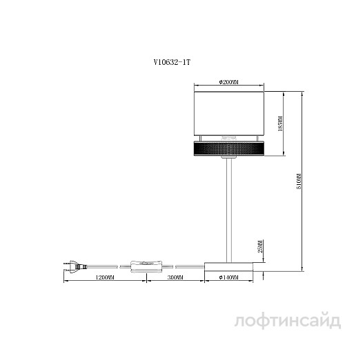 Лампа настольная Moderli V10632-1T Gela УТ000036821