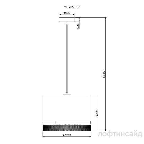 Светильник подвесной Moderli V10629-1P Gela УТ000036818