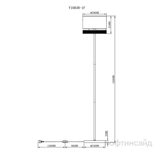 Торшер Moderli V10630-1F Gela УТ000036819