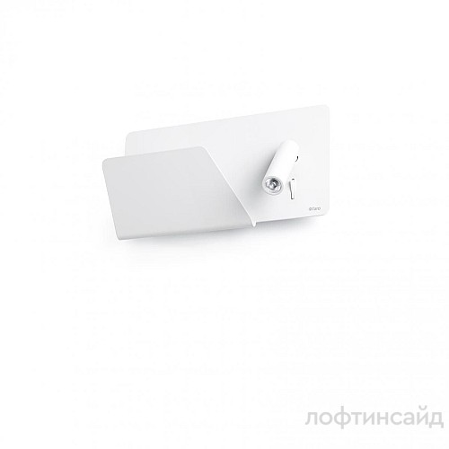 Бра с полкой левое белое suau usb 061323