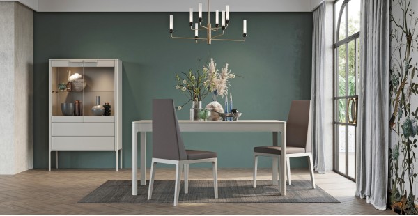 Интерьер: Витрина RONDA, MOD INTERIORS (серый), Стул RONDA, MOD INTERIORS (серый) — стиль Современный