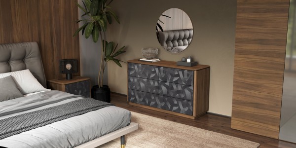 Интерьер: Зеркало ALTEA, MOD INTERIORS, Комод ALTEA, MOD INTERIORS (серый, дерево) — стиль Современный