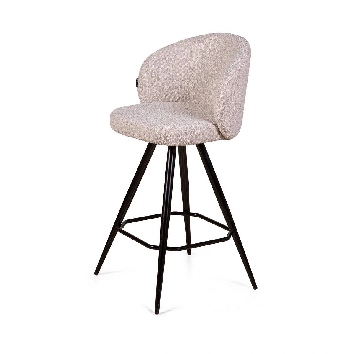 Стул барный Вито поворотный 360 градусов, букле серый